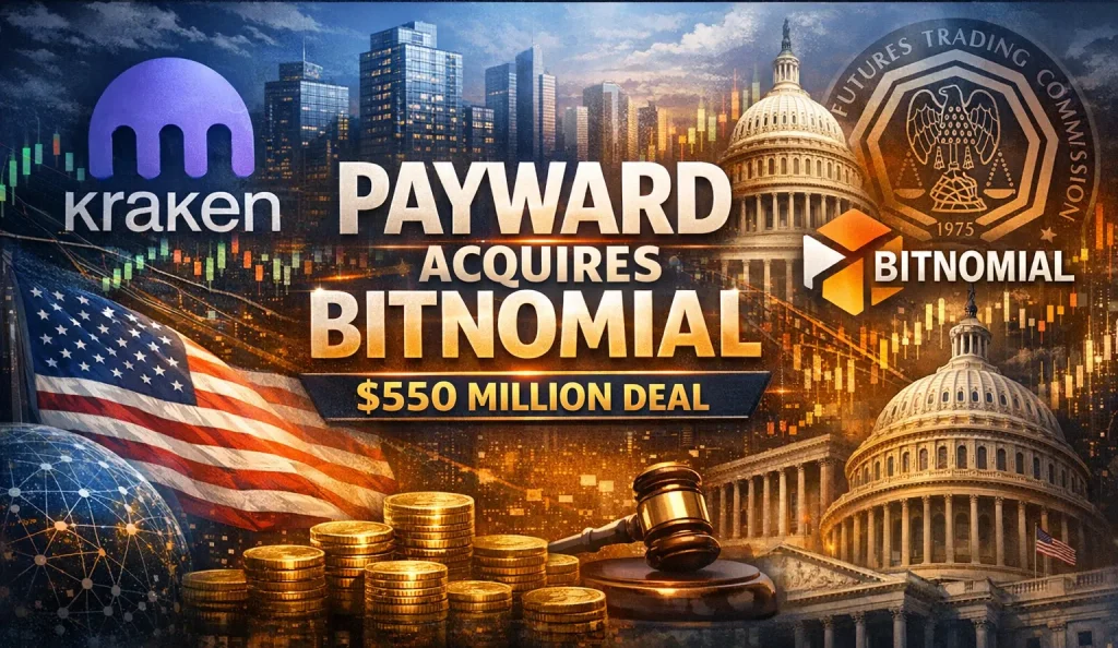 Payward acquires Bitnomial for $550 million, making it the first fully CFTC‑licensed crypto derivatives platform in the U.S.