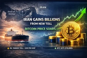 Iran’s Hormuz toll could generate up to $64B annually and absorb 60 % of new  BTC supply.