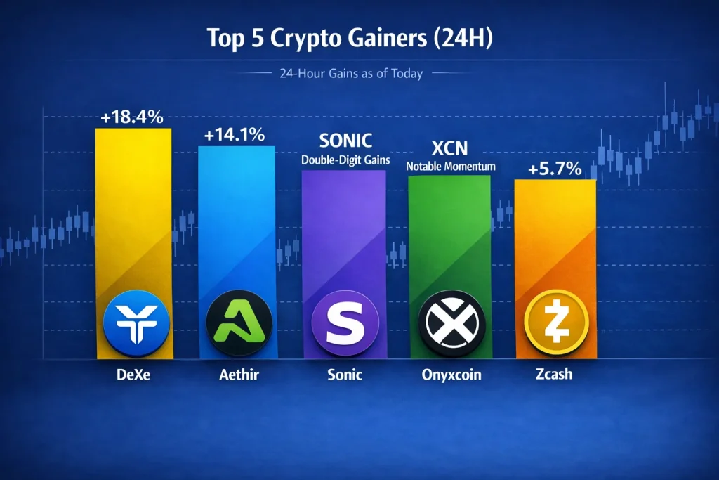 Top 5 Crypto Gainers in the Last 24 Hours (Market Update)