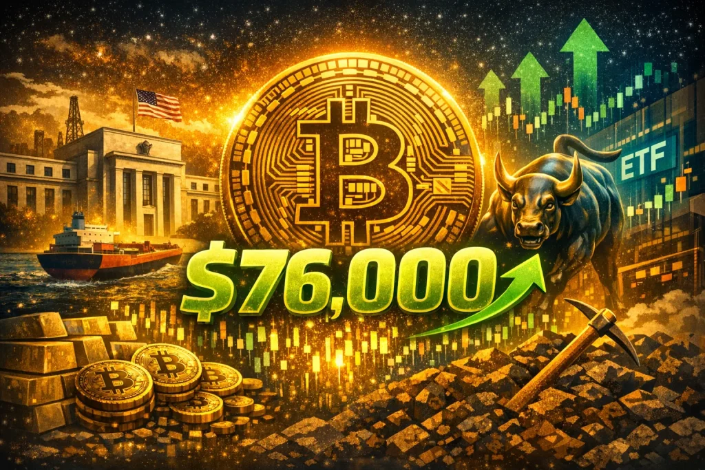 Why Bitcoin Surged Above $76K — And What’s Driving the Markets Now