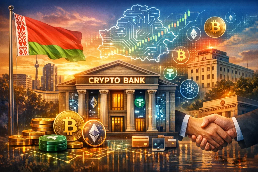 Belarus implementing crypto adoption through its banking system.