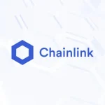 chainlink logo on a white background with abstract hexagonal links