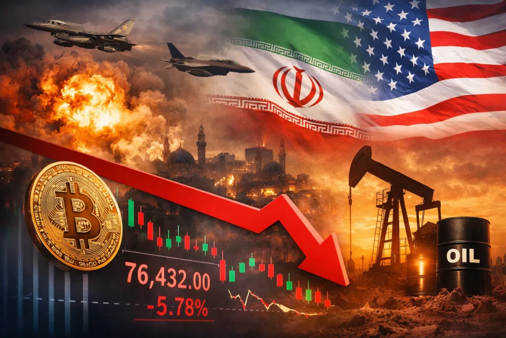 Bitcoin Drops Below $78,000 as Fears of U.S.–Israel Strikes on Iran Trigger $467M in Liquidations
