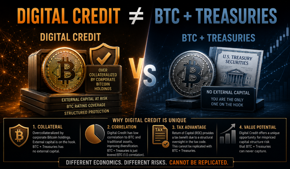 No – Digital Credit Cannot Be Replicated With Bitcoin and Treasuries