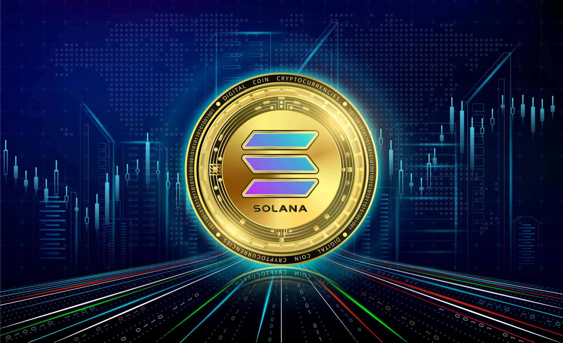 vecteezy cryptocurrencies solana with growth chart international 11119071