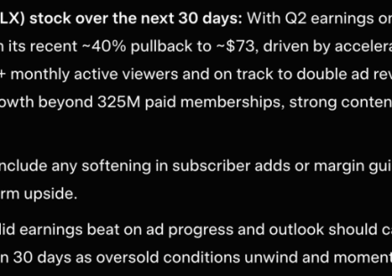 Elon Musk Grok AI Predicts Incredible Netflix Stock Price by Next 30 Days