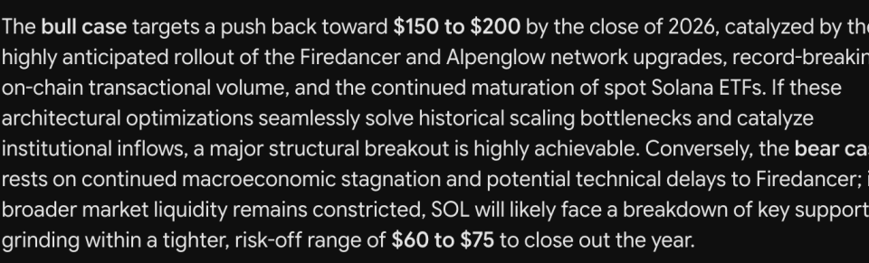 Google Gemini AI Predicts Crazy Solana Price by the End of 2026
