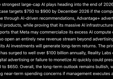 Sam Altman ChatGPT AI Predicts Massive Meta Platforms Stock Price Surge by 2026